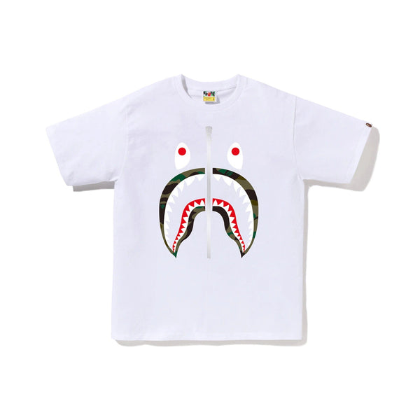 A Bathing Ape A Bathing Ape Bape 1st Camo Shark T-Shirt White / Green