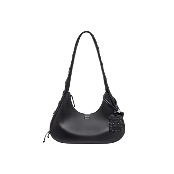 Ganni Black Medium Laces Hobo Bag