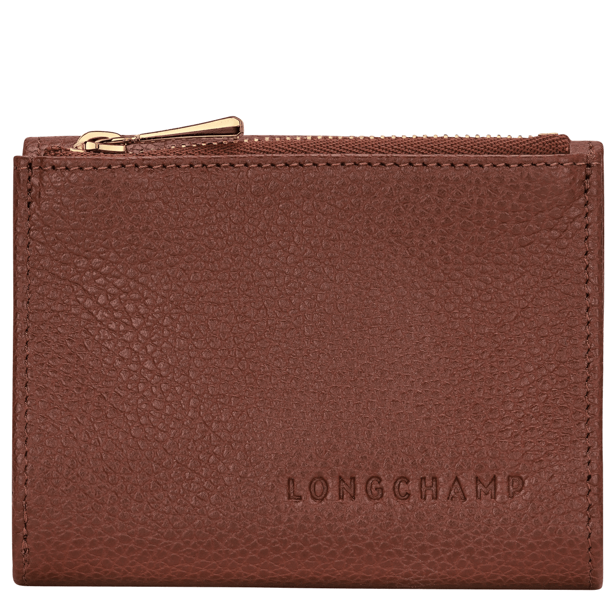 Longchamp Long Champ Longchamp Le Foulonné Compact Wallet Coffee