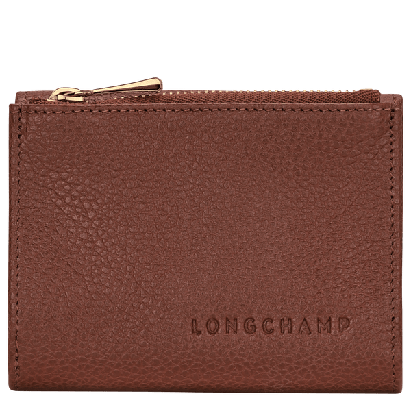 Longchamp Long Champ Longchamp Le Foulonné Compact Wallet Coffee