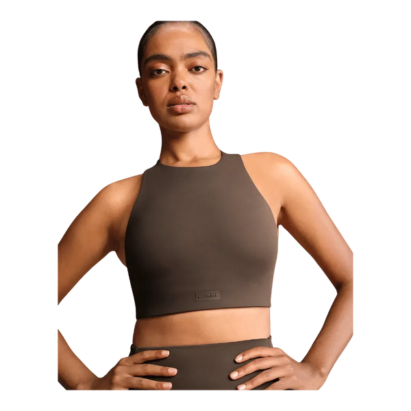 Nike X SkimsWomen's High-Neck Bra Dark Sepia