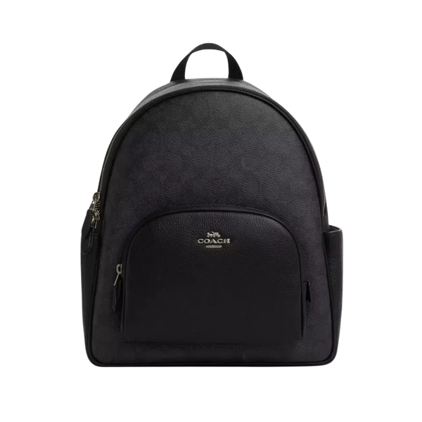 Coach Court Backpack In Signature Canvas Charcoal