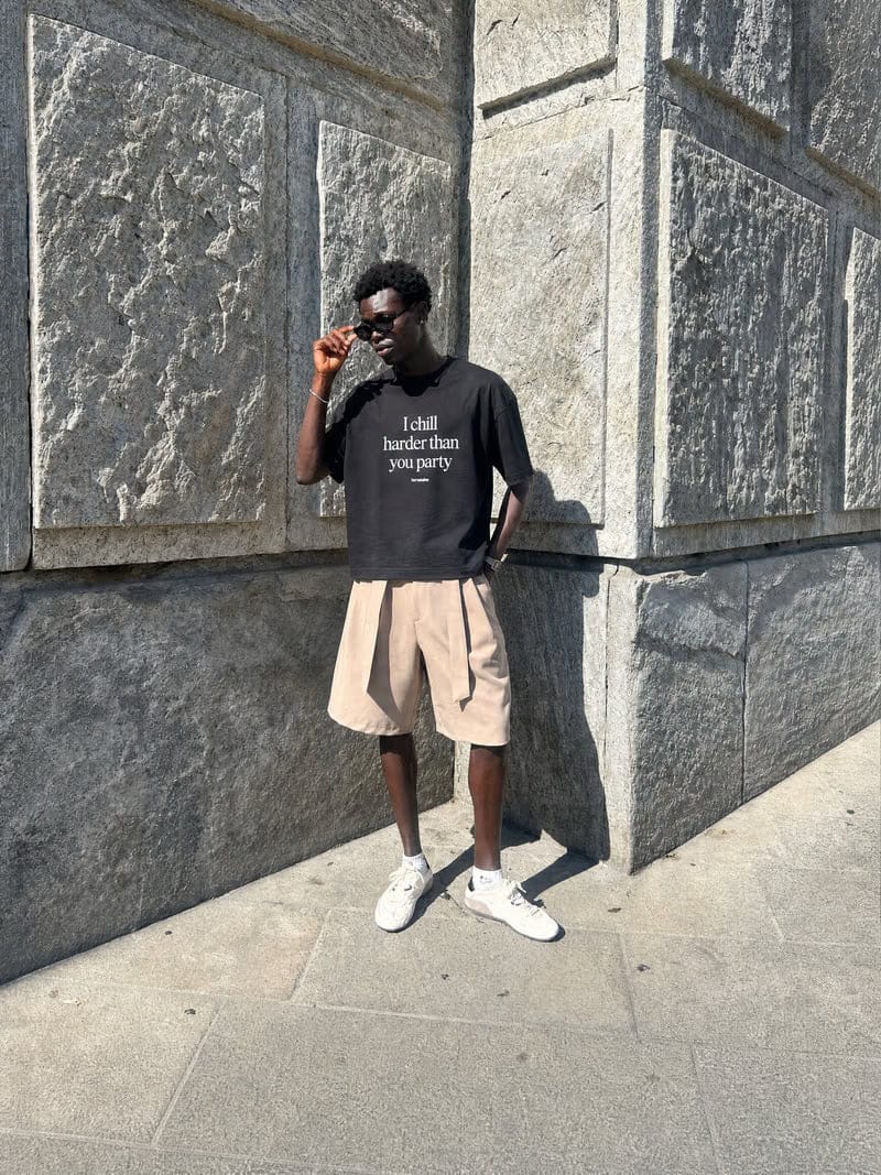 Forfksake Forfksake Chill Harder Than Party T-Shirt Black