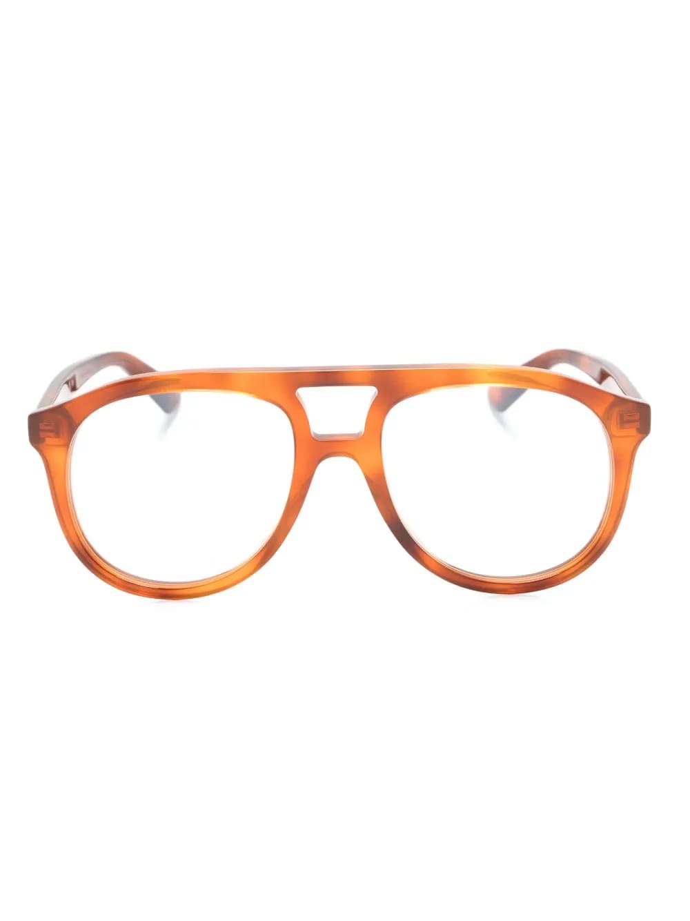 Gucci Eyewear Gucci Eyewear Logo-Plaque Pilot-Frame Glasses
