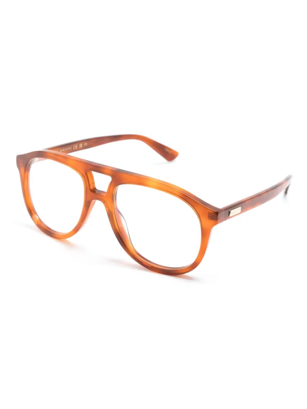 Gucci Eyewear Gucci Eyewear Logo-Plaque Pilot-Frame Glasses