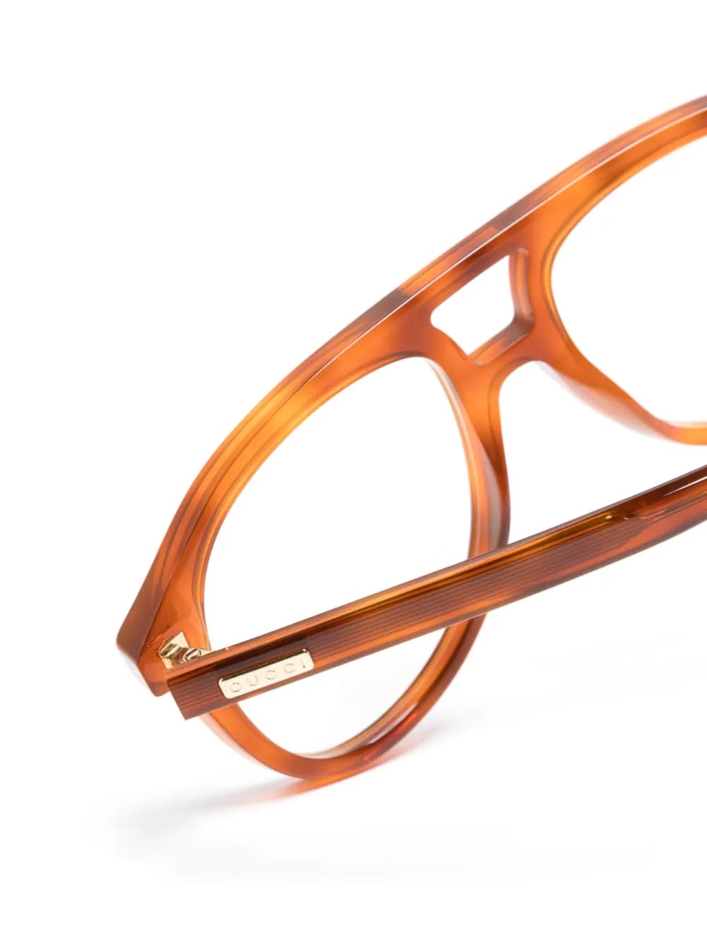 Gucci Eyewear Gucci Eyewear Logo-Plaque Pilot-Frame Glasses