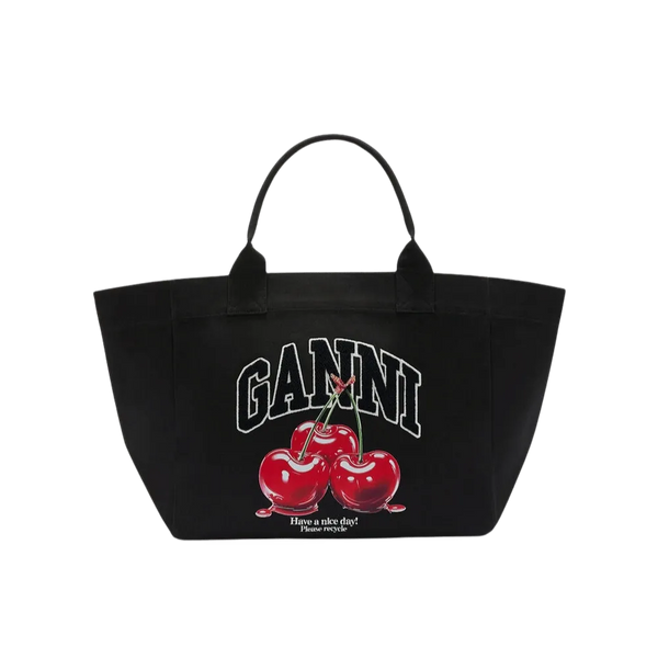 Ganni Black XXL Cherry Tote