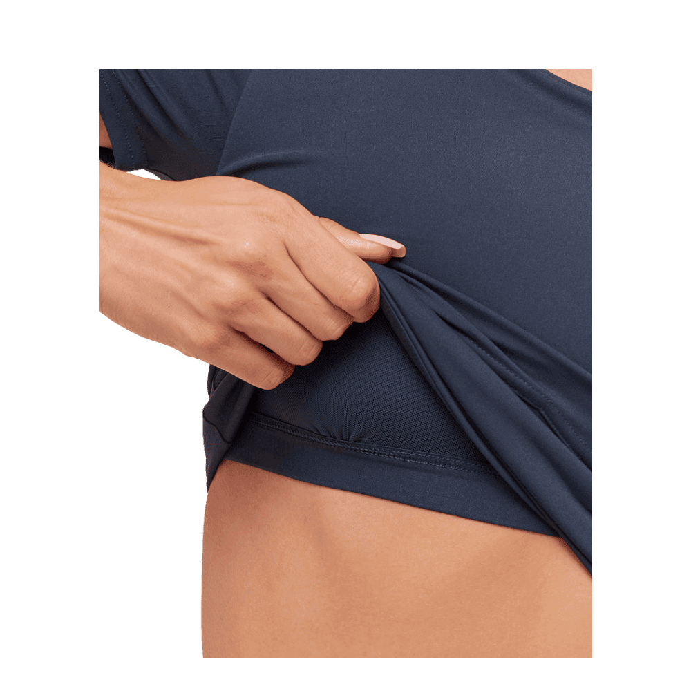 Gymshark Crossover Midi Top with Shelf Heavy Blue