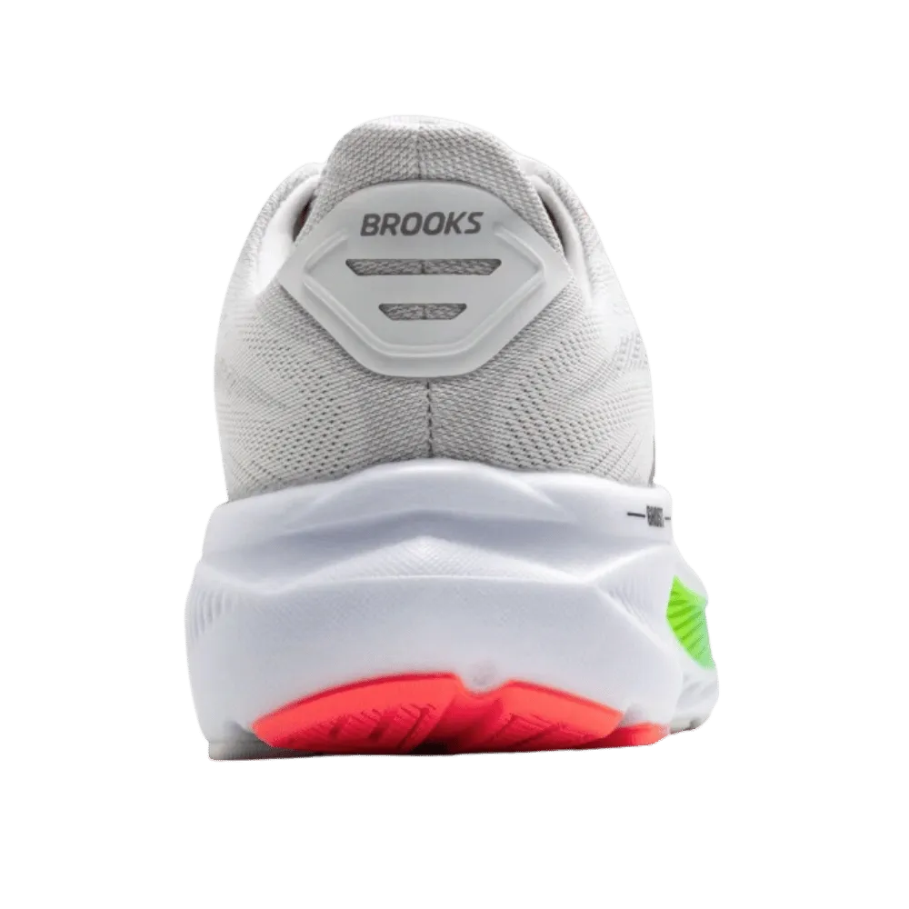 Brooks Ghost 17 White Pink Clay Gecko