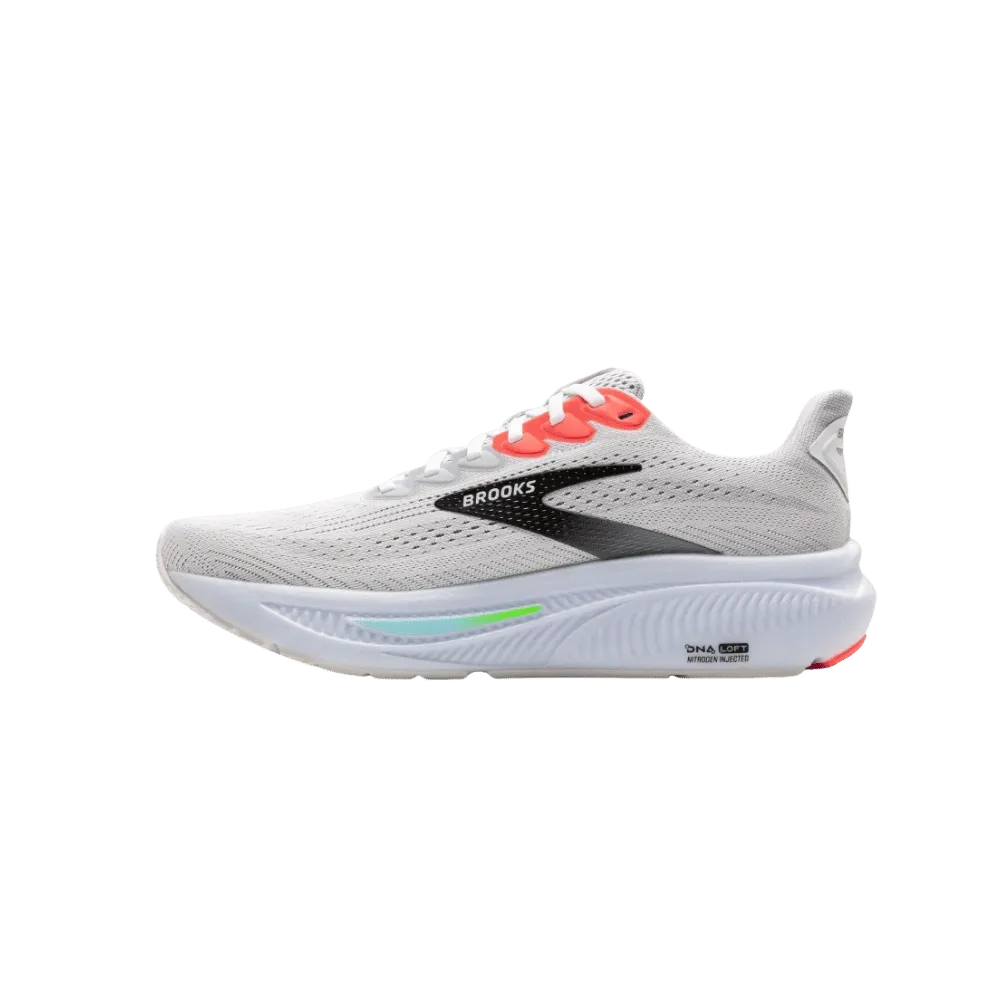 Brooks Ghost 17 White Pink Clay Gecko
