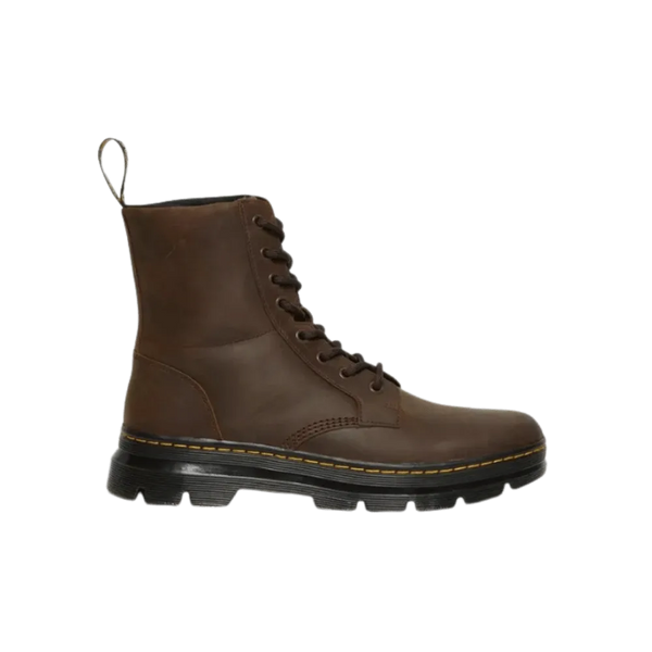 Dr Martens Combs Crazy Horse Leather Casual Boots Brown