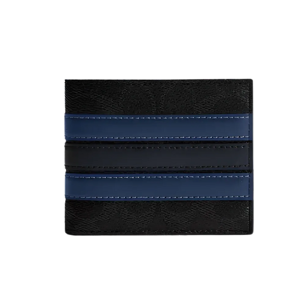 Coach ID Billfold Wallet in Signature Canvas With Varsity Stripe
