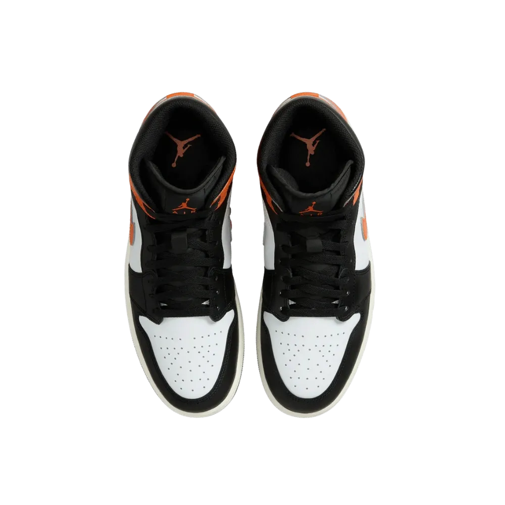 Nike Air Jordan 1 Mid Black Toe Starfish