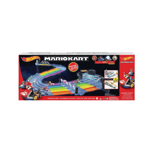 Hot Wheels Mario Kart Rainbow Road Raceway Set 1/64 Scale