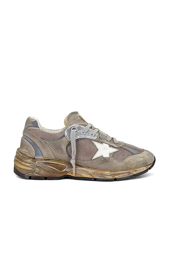 Golden Goose Running Dad Sneaker 'Taupe, Silver & White'