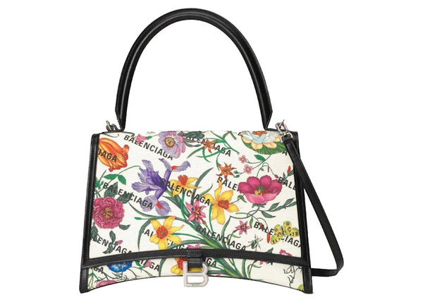 Gucci Gucci x Balenciaga The Hacker Project Medium Hourglass Bag White Flora