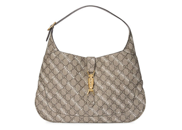 Gucci Gucci x Balenciaga The Hacker Project Medium Jackie 1961 Gg Supreme Beige/Ebony/White