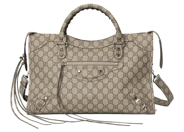 Gucci Gucci x Balenciaga The Hacker Project Medium Neo Classic Bag Variation 2 Beige/Ebony