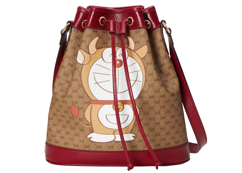 Gucci Gucci x Doraemon Bucket Bag Small Ebony/Beige