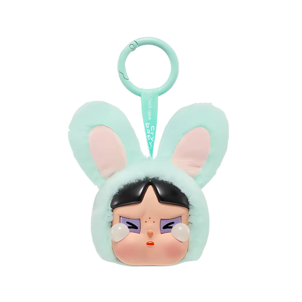 Pop Mart CRYBABY x Powerpuff Girls Series Bunny Buttercup Vinyl Face Plush