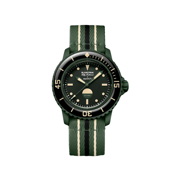 Blancpain x Swatch Green Abyss Scuba Fifty Fathoms Dive Watch