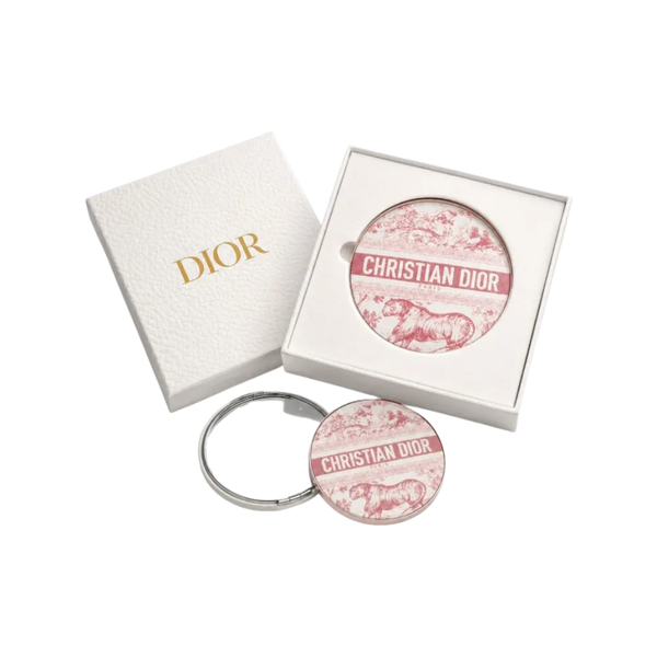 Christian Dior Pink Toile De Jouy Tiger Mirror