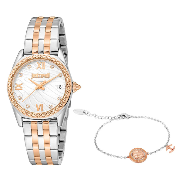 just cavalli Indomitable Animalier Two Tones RG Silver