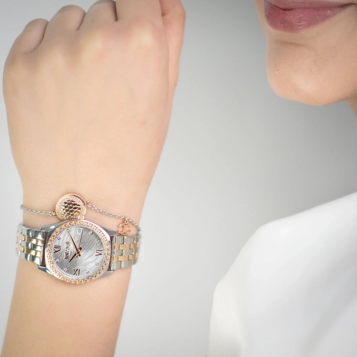 just cavalli Indomitable Animalier Two Tones RG Silver