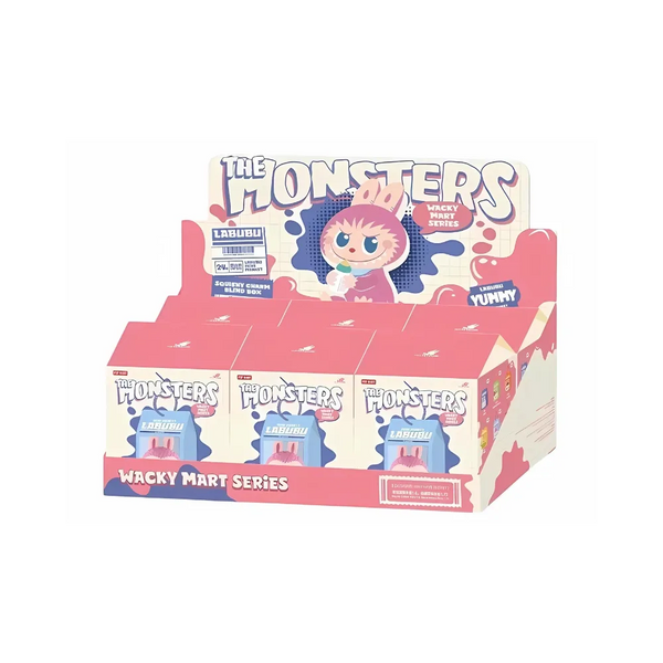 Pop Mart Labubu The Monsters Wacky Mart Series Squishy Charm Sealed Case (6 Blind Box)