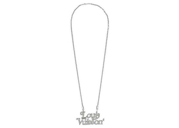 Louis Vuitton Louis Vuitton x Nigo Squared Strass Necklace Silver