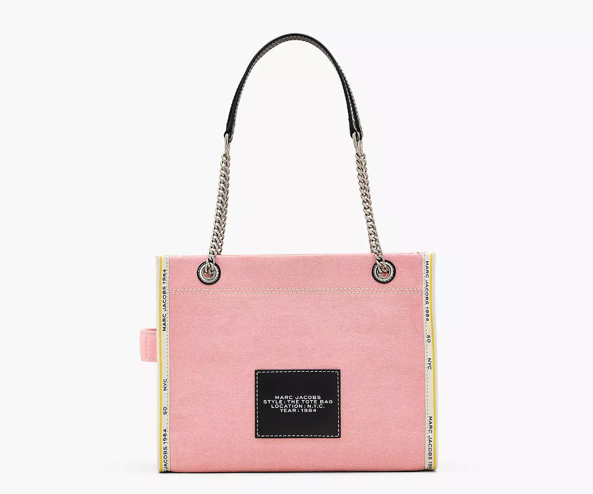 Marc Jacobs The Denim Chain Medium Tote Bag 'Ribbon Pink'