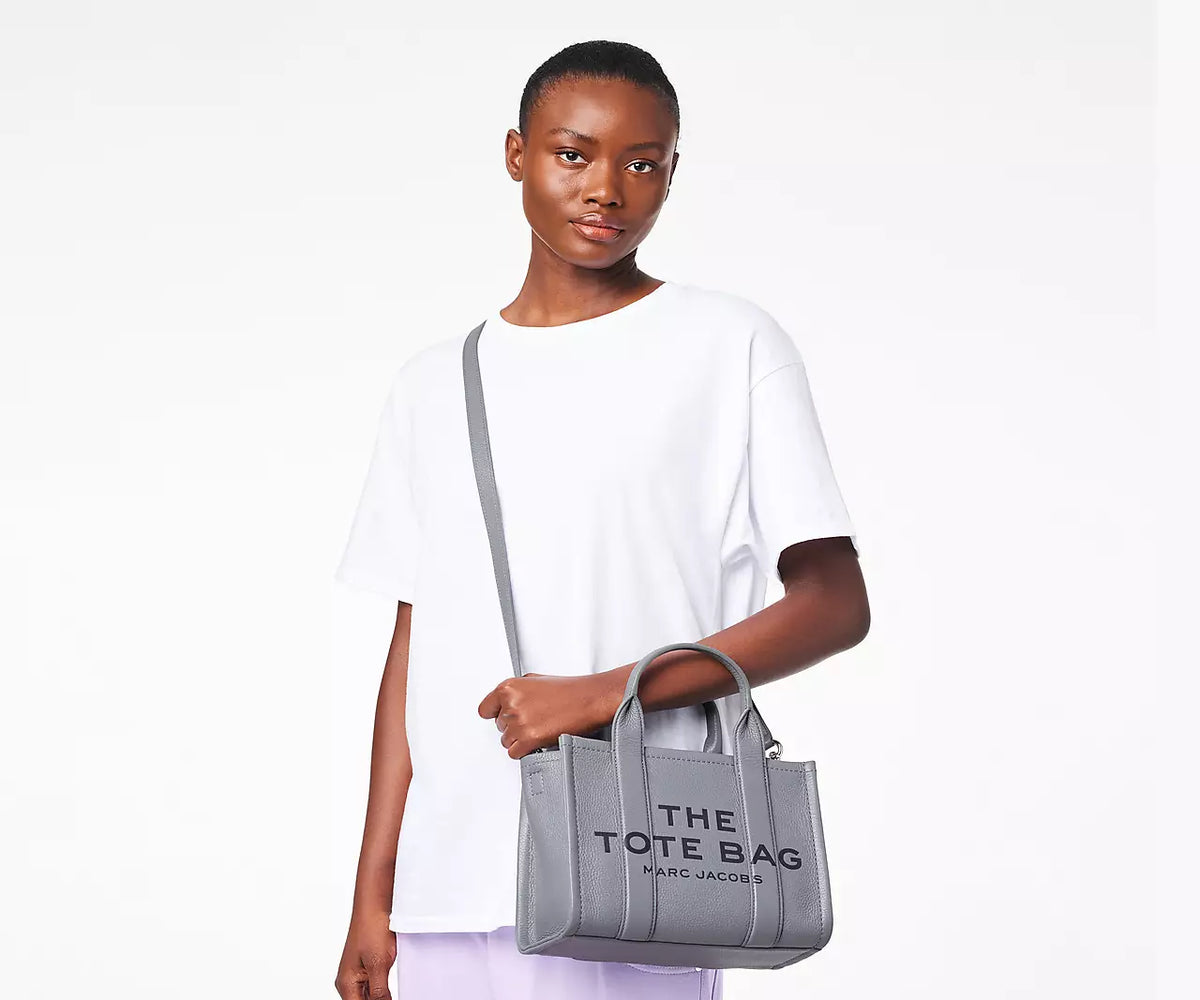 Marc Jacobs The Leather Small Tote Bag 'Wolf Grey'