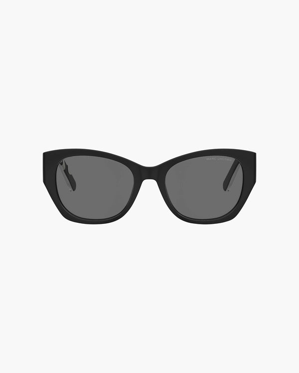 Marc Jacobs Marc Jacobs The Bold Logo Cat Eye Sunglasses Black/white