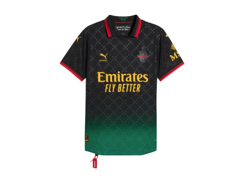 Off-White OFF-WHITE x Puma AC Milan Authentic Jersey Black/Power Green