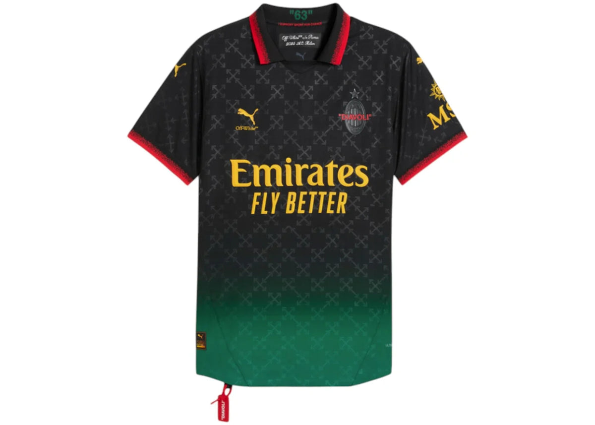 Off-White OFF-WHITE x Puma AC Milan Authentic Jersey Black/Power Green
