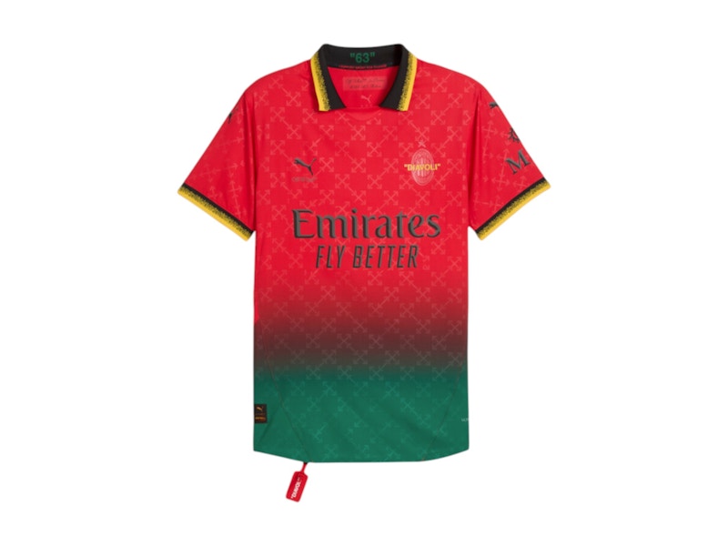 Off-White OFF-WHITE x Puma AC Milan Authentic Jersey Red/Black