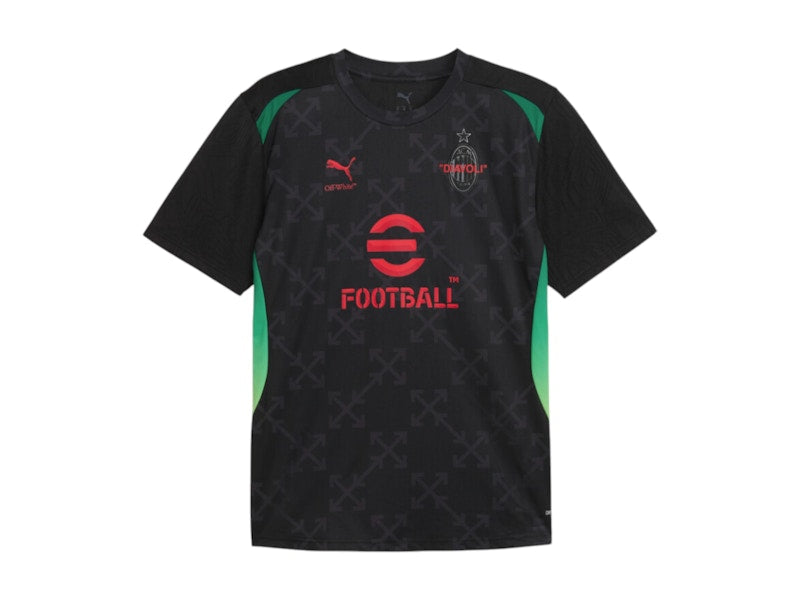 Off-White OFF-WHITE x Puma AC Milan Pre-Match S/S Jersey Black/Red