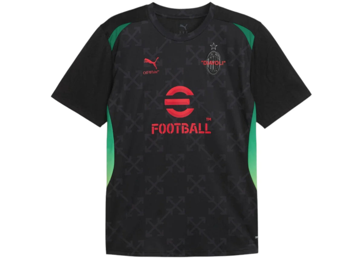 Off-White OFF-WHITE x Puma AC Milan Pre-Match S/S Jersey Black/Red