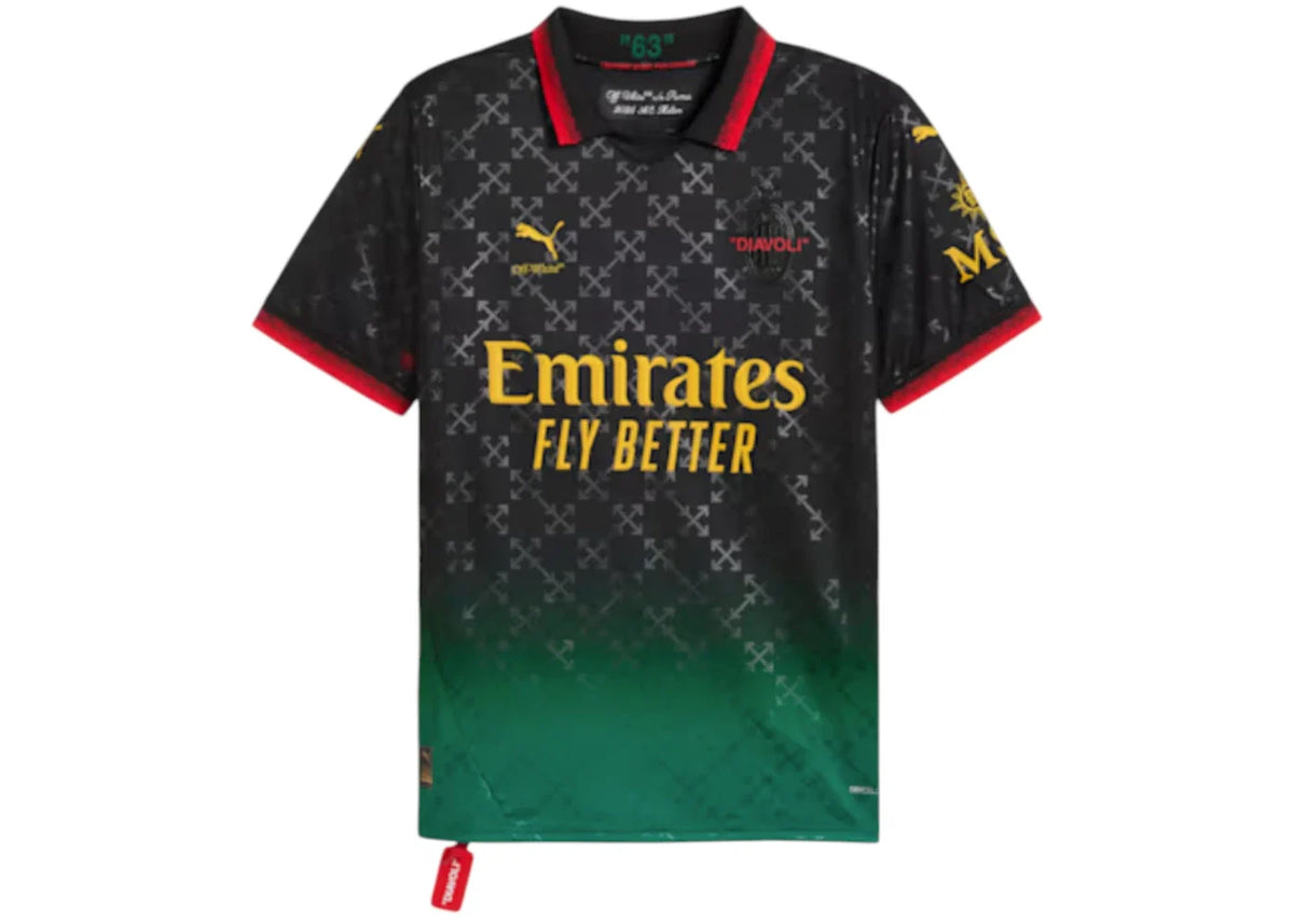 Off-White OFF-WHITE x Puma AC Milan Replica Jersey Black