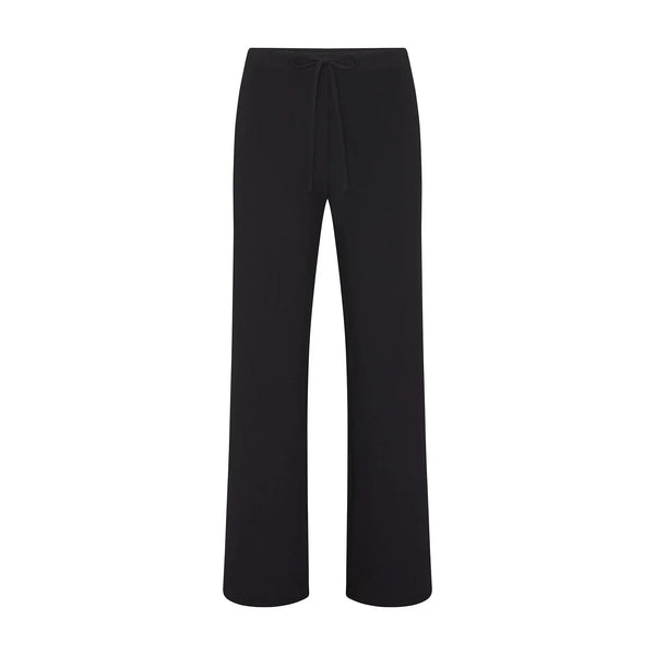 Skims Cotton Jersey Straight Leg Pant Soot