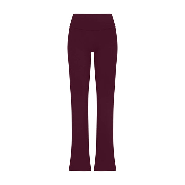 Skims Cotton Jersey Foldover Pant Deep Berry
