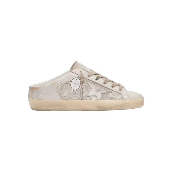Golden Goose Super-Star Sabots LTD In Swarovski With Metallic Silver Leather Star