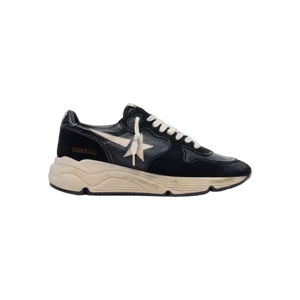 Golden Goose Running Sole In Black Nappa And Suede