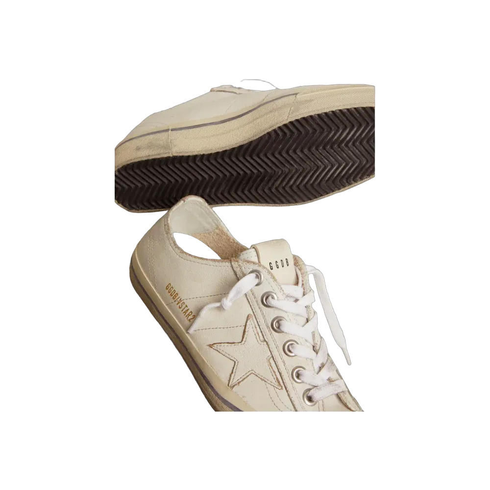 Golden Goose V-Star In Vintage Effect Leather