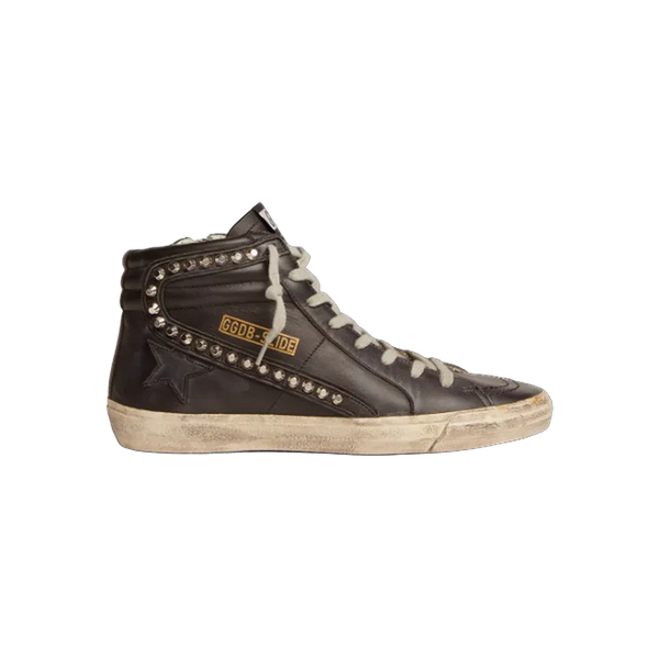 Golden Goose Slide Black With Studs