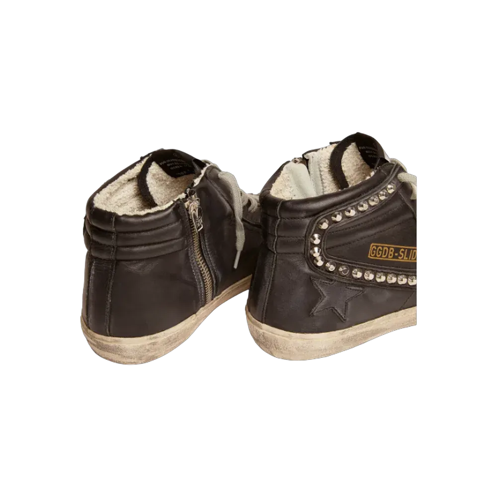 Golden Goose Slide Black With Studs