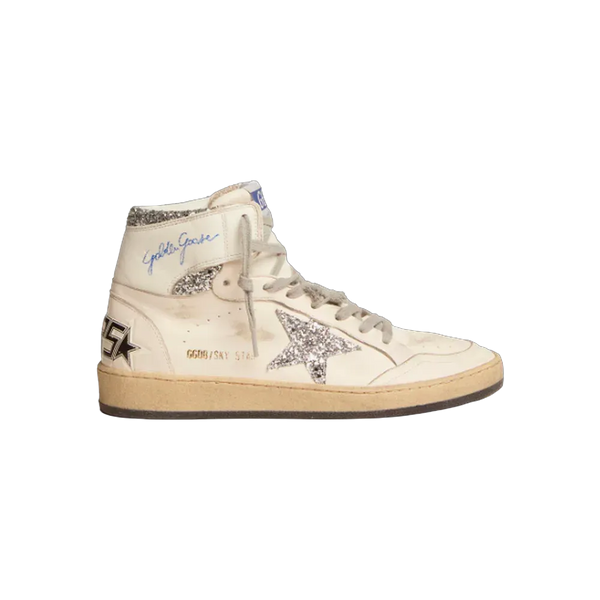 Golden Goose Sky-Star With Signature On The Ankle And Silver Inserts