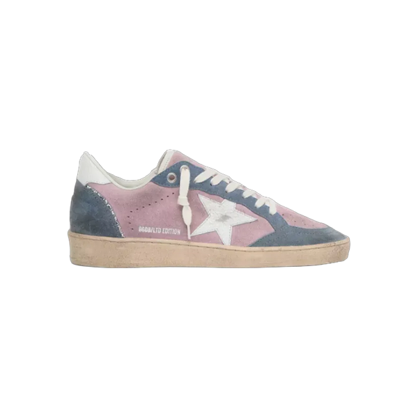 Golden Goose Ball Star LTD In Lilac Suede With White Star