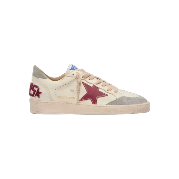 Golden Goose Ball Star LTD In Nappa With Leather Star And Silver Suede Heel Tab