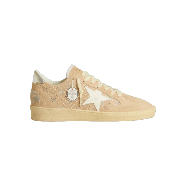 Golden Goose Ball Star In Suede And Swarovski Crystals With Leather Star